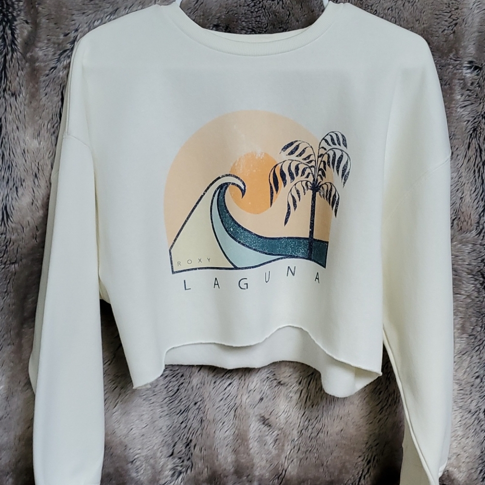 Roxy Laguna Beach Crop Sweater size Small